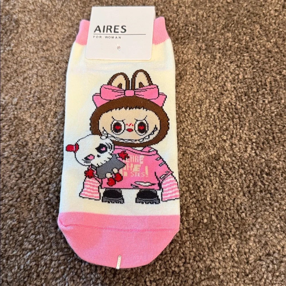 Monster women’s socks & push car keychain NWT